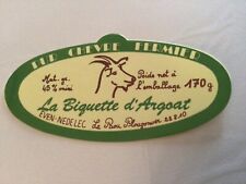 Etiquette fromage chèvre la biquette d’Argoat Even Nedelec