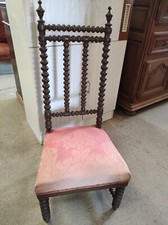 Ancienne Chaise de Nourrice en bois tourné Napoléon III