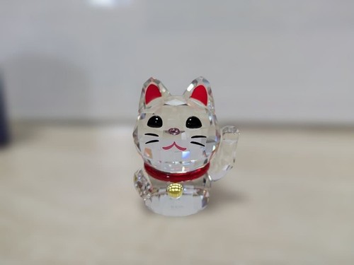 Swarovski lucky cat figurine