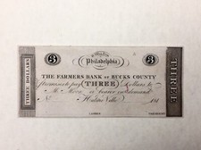 - 1810s $3 Farmers Bank of