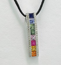 Pendentif Rainbow Saphir
