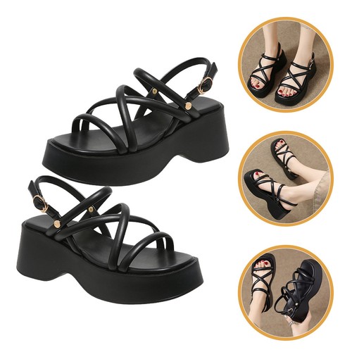 Sandales compensées pour - sandales,