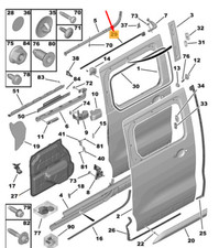 Joint d'entrée de porte coulissante droite CITRO�N JUMPY MK3 9818374780