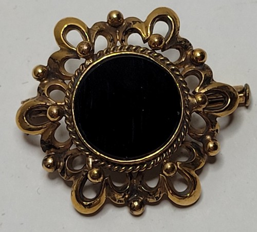 Ancien bijou broche plaqué - bijou,