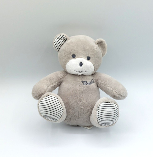 Doudou peluche ours - , gris