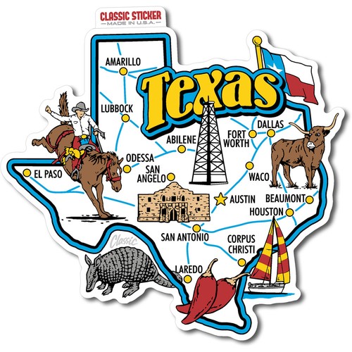 Texas jumbo state sticker - sticker, by