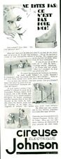Publicité ancienne cireuse électrique Johnson  1932 issue de magazine Elvinger