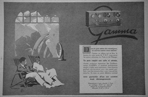 Publicité 1925 gamma tsf - 1925,