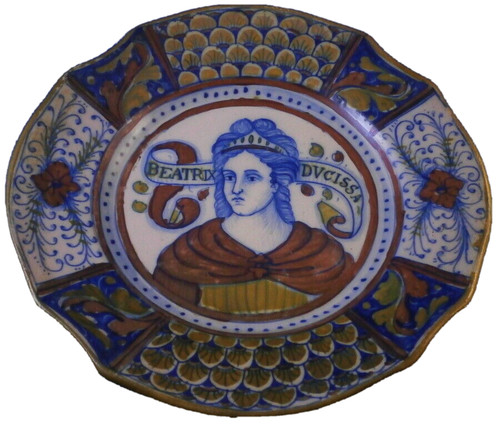 Assiette portrait majolique - assiette,