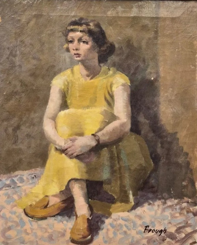 Tableau ancien huile portrait - tableau,