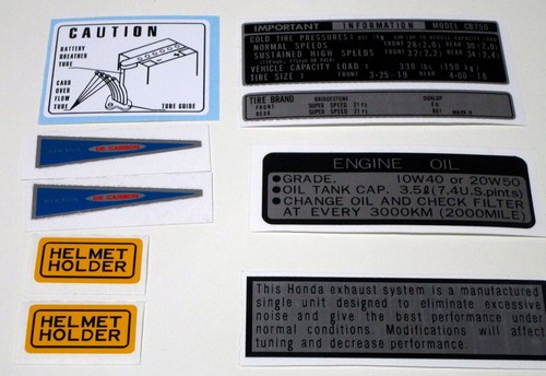 Cb750 four warning decals - k0,