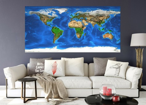 Bleu atlantique b479 carte - 3d,