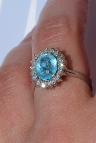 Bague blanc 18k - or,