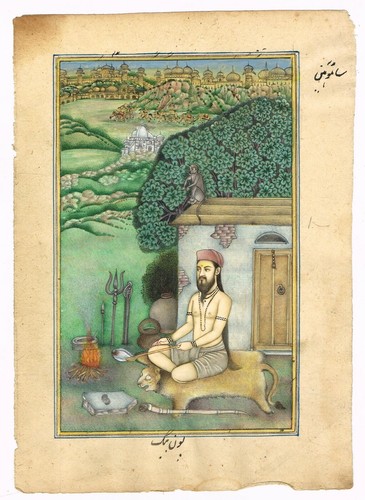 Peinture homme saint assis - d'homme,