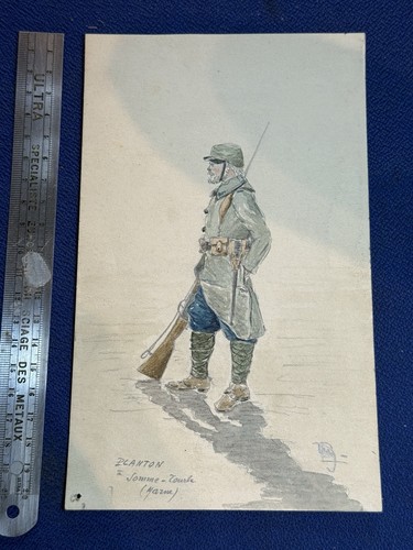 Dessin aquarelle ww1 soldat - aquarelle,