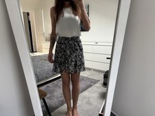 Jupe fluide blanc noir The