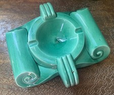 Grand cendrier moderniste 1940's en céramique Sainte Radegonde