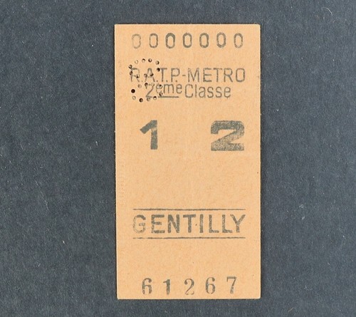 Ancien ticket paris métro - ancien,