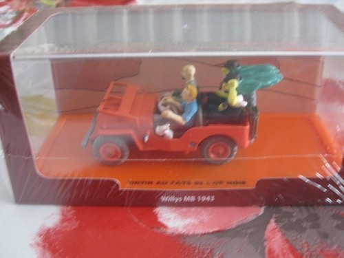 Voiture tintin jeep rouge - voiture,