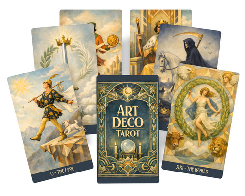 Jeu tarot art déco - art,