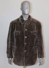 French Vintage 1940s Brown Corduroy Hunting Jacket Size L/XL Made in France