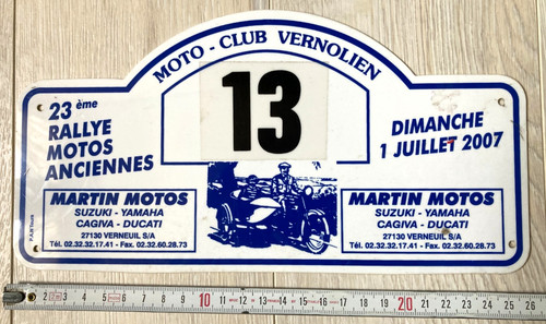 Plaque rallye motos - de,