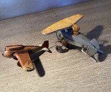 JOUET ANCIEN AVIONS TÔLE MÉCANIQUE