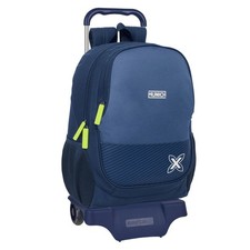 Sac à dos d'école avec roulettes Munich bleu indigo 32 x 44 x 16 cm