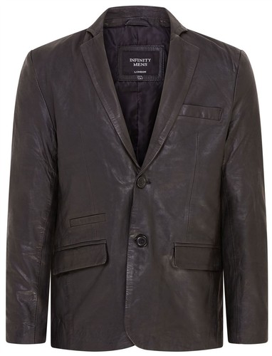 Veste blazer cuir noir pour - veste,