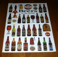 Poster Affiche BEERS of the World / BIERES du Monde - 60 cm x 80 cm - NEUF -