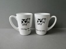 2 mugs Arc France, décor  vaches, vintage des années 80