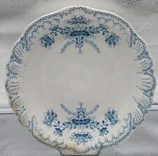 PLAT ROND CREUX FAIENCE DE ST AMAND REGENCE BLEU D 29 cm 1900 TERRE DE FER