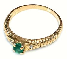 MAGNIFIQUE BAGUE OR 18 CARATS - ÉMERAUDES ET DIAMANTS - 1.99 G