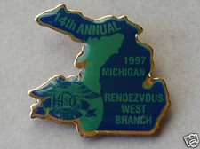 HARLEY HOG 1997 MICHIGAN 14th STATE RALLY JACKET PIN 