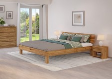 Lit double en chêne massif