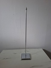 Support présentoir Bureau Pied Mât de 34 cm Porte Drapeau / Fanion métal chromé