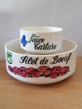 Lot 2 Plats Bols Saladiers Gien Boeuf Fondue Bourguignonne