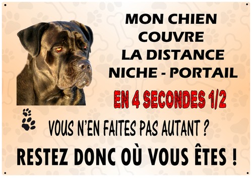 Plaque attention chien - plaque, cane