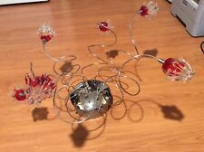 Plafonnier fleurs de verre soufflé