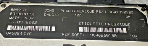 Calculateur moteur citroen - calculateur,