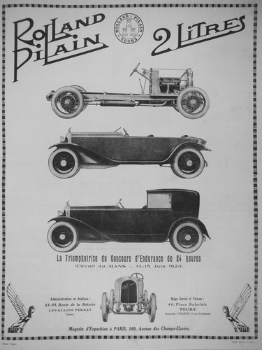 Publicité 1924 rolland pilain - 1924,