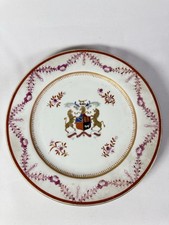 Assiette En Porcelaine De Chine Armoiries vintage corse franco-italienne