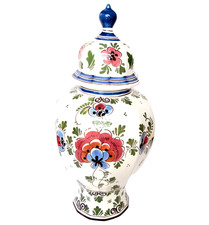 Delft grande potiche - delft, couverte