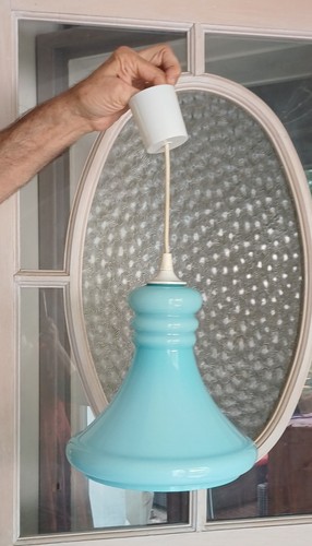Suspension vintage opaline - suspension,