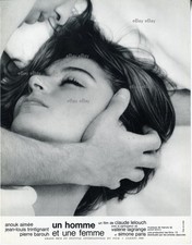 *Aymé Trintignant Une homme et une femme Lelouch Photo exploit papier vint