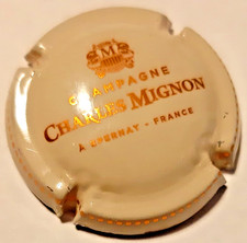 Capsule de champagne Mignon Charles Crème et or N°20