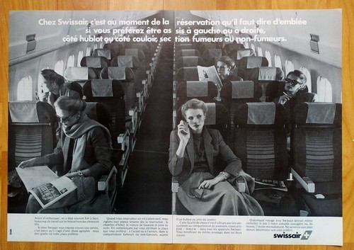 Publicité papier swissair - papier,