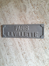 ancienne plaque  Locomotive à vapeur Dépôt de PARIS-La-Villette  SNCF
