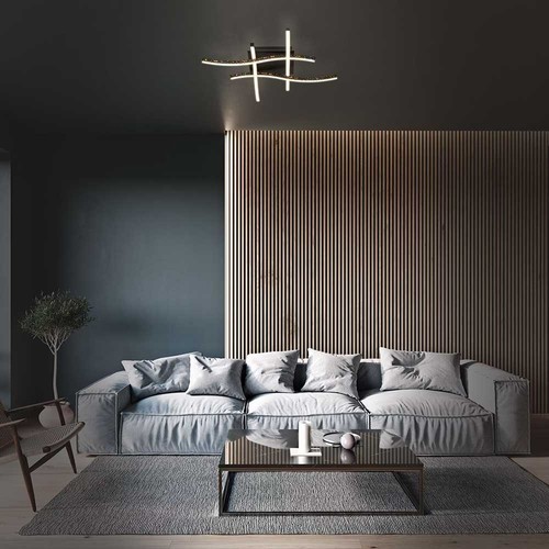 Lampe plafond led noire - led,