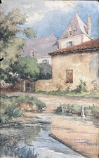 Tableau Aquarelle Chateau